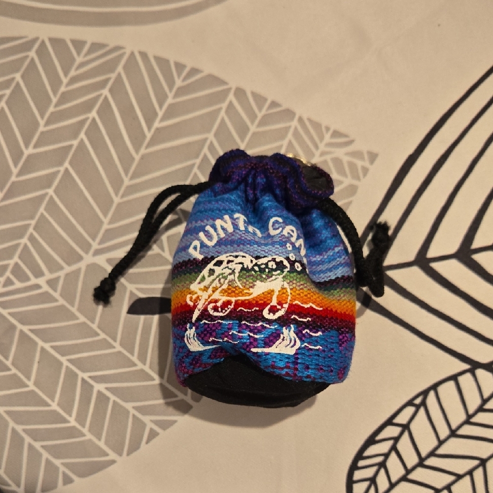 Colorful Drawstring Pouch With Turtle Design. For… - image 1